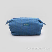 Blue Cotton Cosmetic Bag